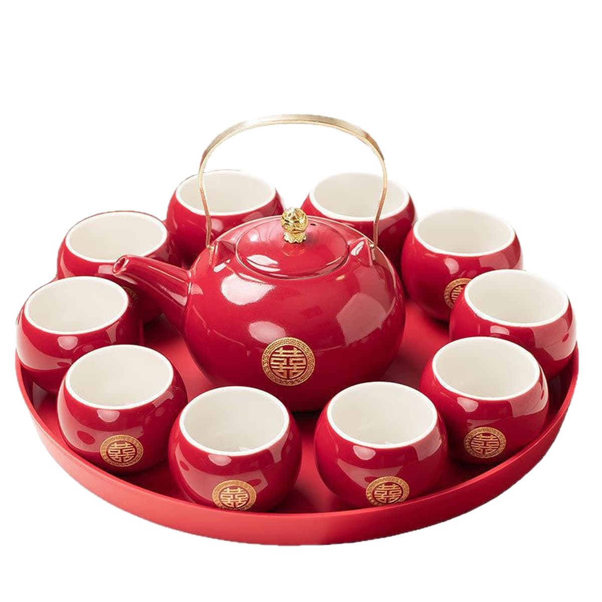 Свадебный чайный набор красного приданого