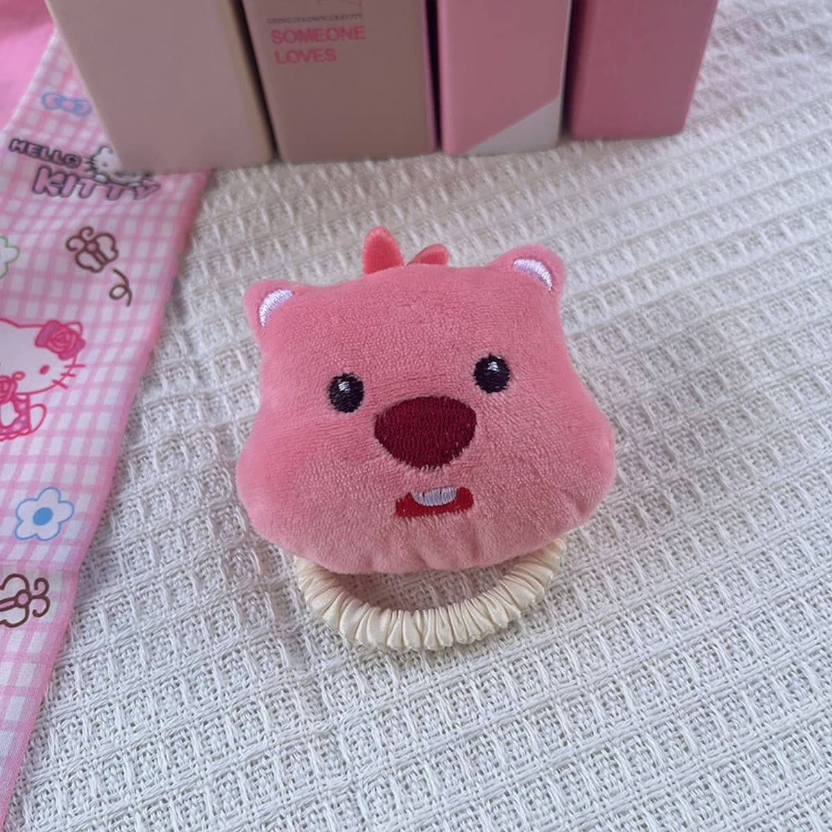 Корейский премиум-смысл двухсторонний Kt бант плюшевый захват мультфильм милый акула зажим сзади