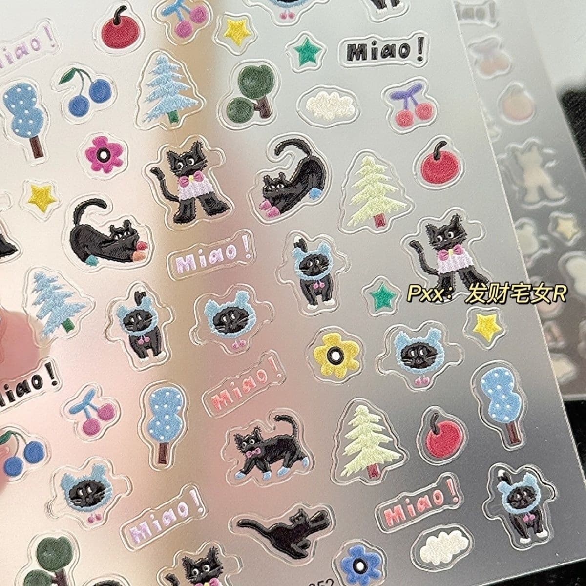 Милый стиль, мягкий милый котенок с тиснением, стерео наклейка ccd, милая наклейка для ногтей в японском стиле, дорогая...