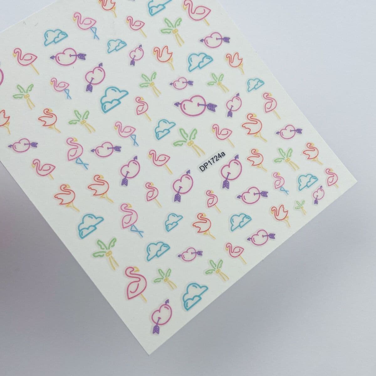 Красивые наклейки для ногтей, серия животных и растений, цветочный бант, красочные 2D наклейки для дизайна ногтей,...