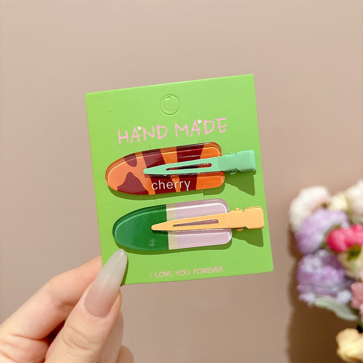 Милая кремовая заколка для волос с допамином, высококачественная заколка для челки, стильная заколка для студенческой челки,...