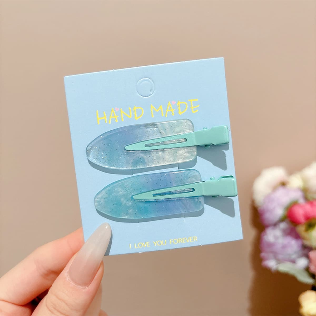 Милая кремовая заколка для волос с допамином, высококачественная заколка для челки, стильная заколка для студенческой челки,...