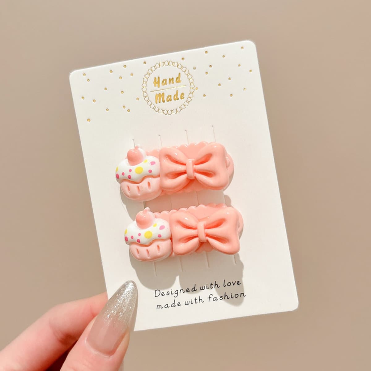 Милая кремовая заколка для волос с допамином, высококачественная заколка для челки, стильная заколка для студенческой челки,...