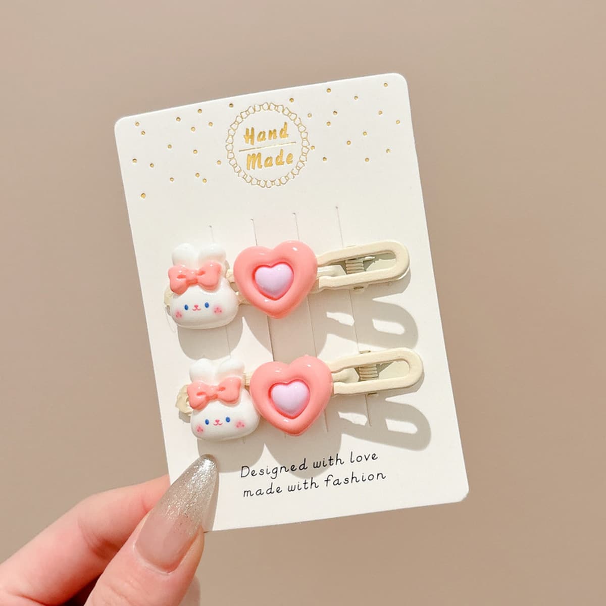 Милая кремовая заколка для волос с допамином, высококачественная заколка для челки, стильная заколка для студенческой челки,...