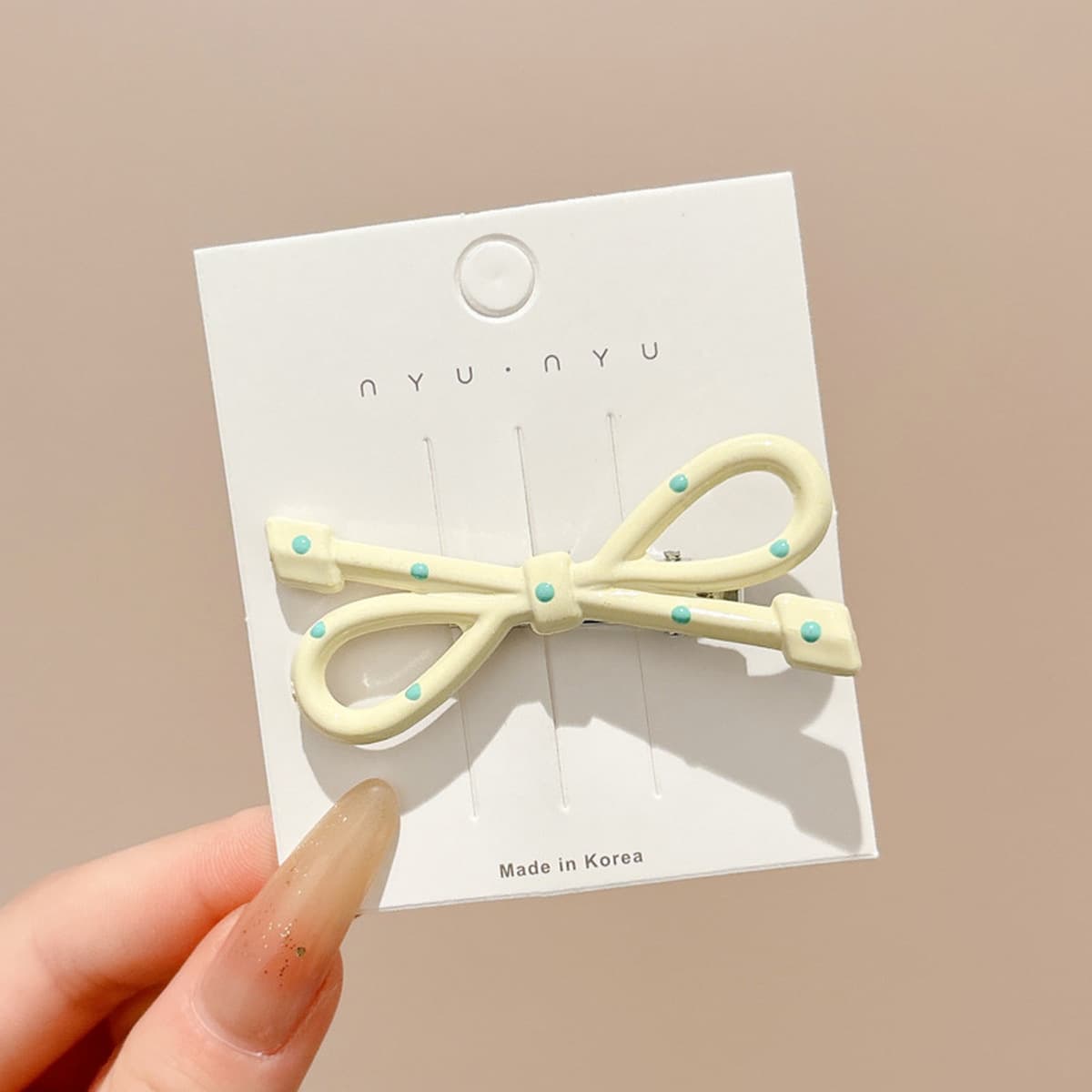 Милая кремовая заколка для волос с допамином, высококачественная заколка для челки, стильная заколка для студенческой челки,...