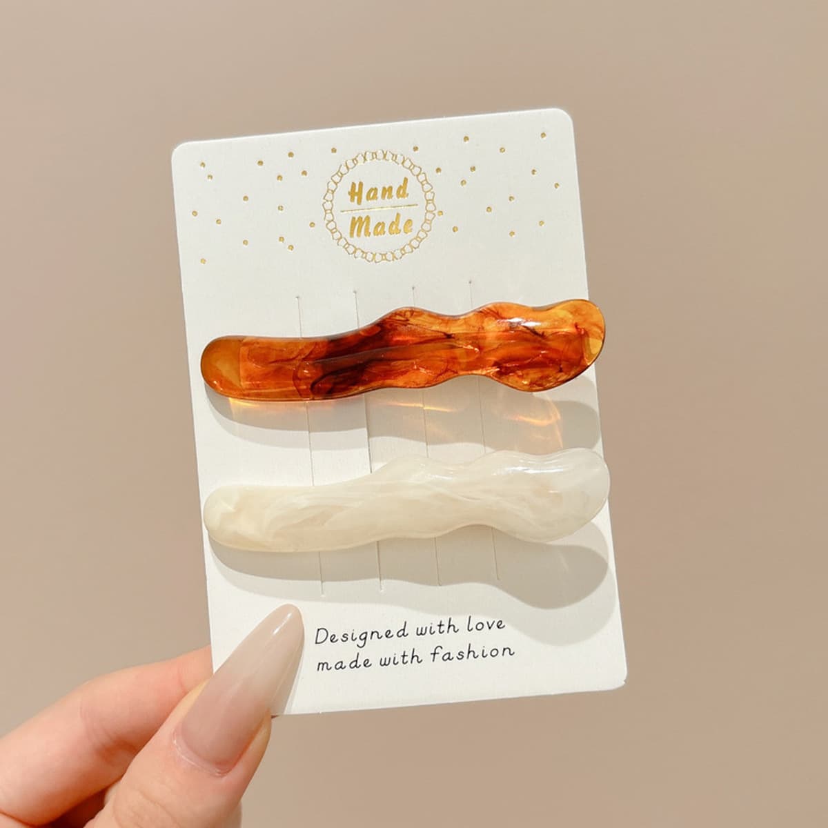 Милая кремовая заколка для волос с допамином, высококачественная заколка для челки, стильная заколка для студенческой челки,...