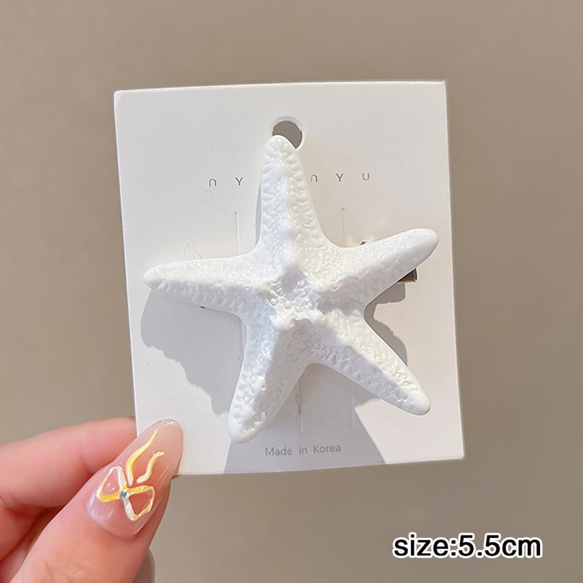 Милая кремовая заколка для волос с допамином, высококачественная заколка для челки, стильная заколка для студенческой челки,...