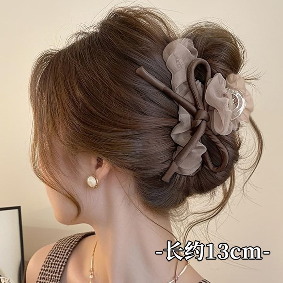 Заколка для волос в клетку, новая модель 2025 года, элитный стиль для затылка, высококачественная заколка-«жабромер»,...