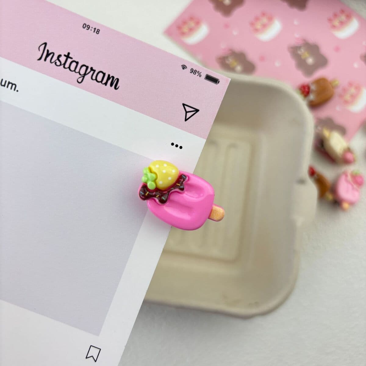 Заколка для мороженого ~ Симпатичные мини-творческие забавные мороженое