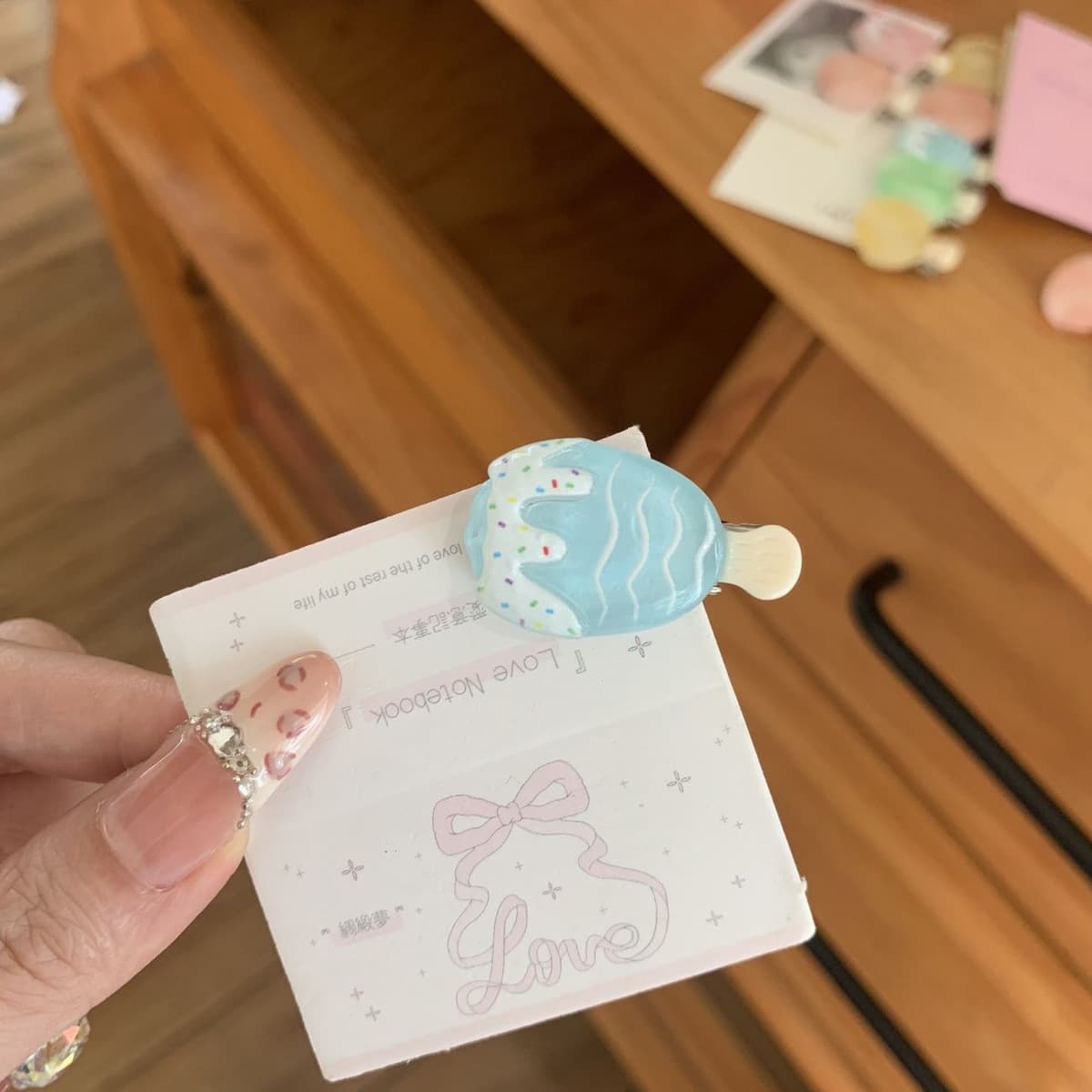 Заколка для мороженого ~ Симпатичные мини-творческие забавные мороженое