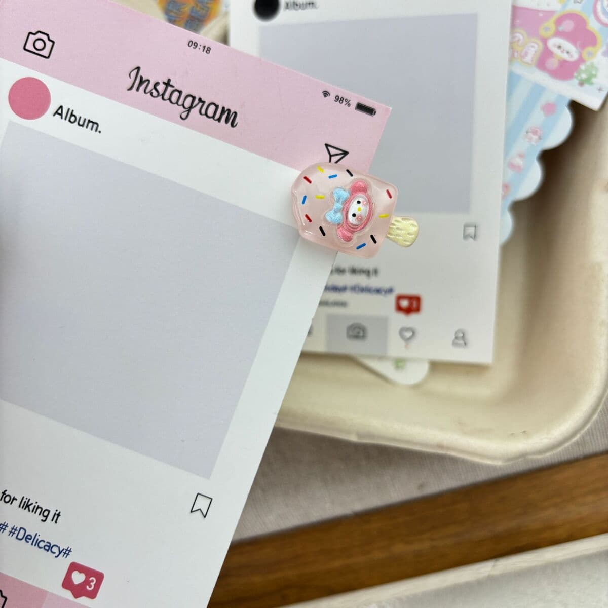 Заколка для мороженого ~ Симпатичные мини-творческие забавные мороженое