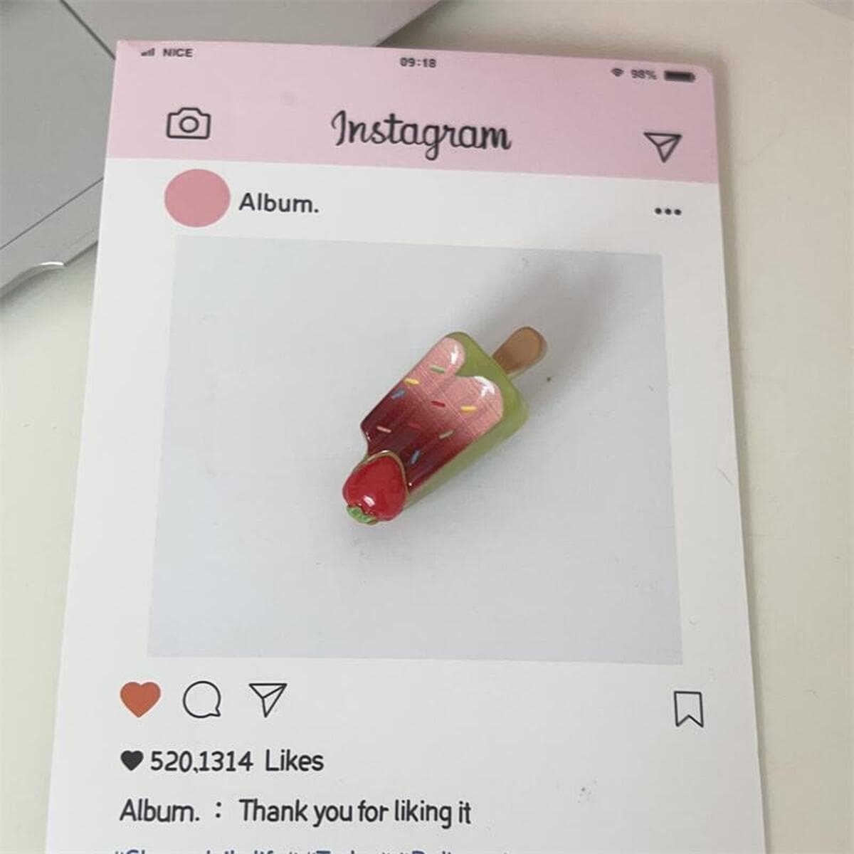 Заколка для мороженого ~ Симпатичные мини-творческие забавные мороженое