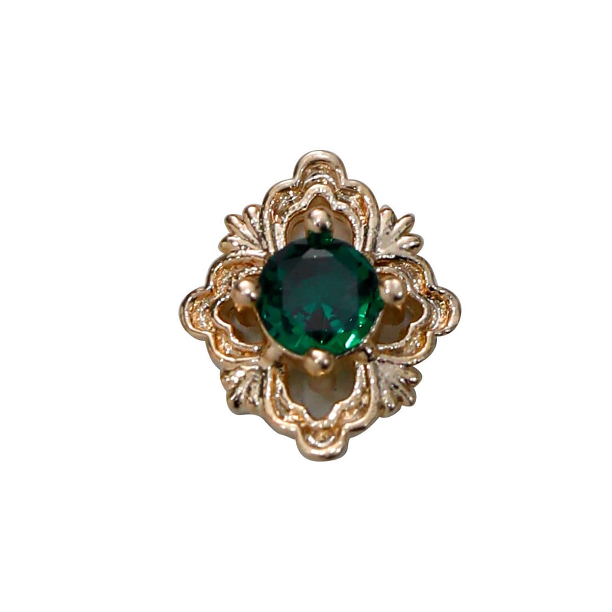 Ювелирные изделия со стразами для дизайна ногтей из изумрудного сплава, популярные на Xiaohongshu, роскошные украшения для...