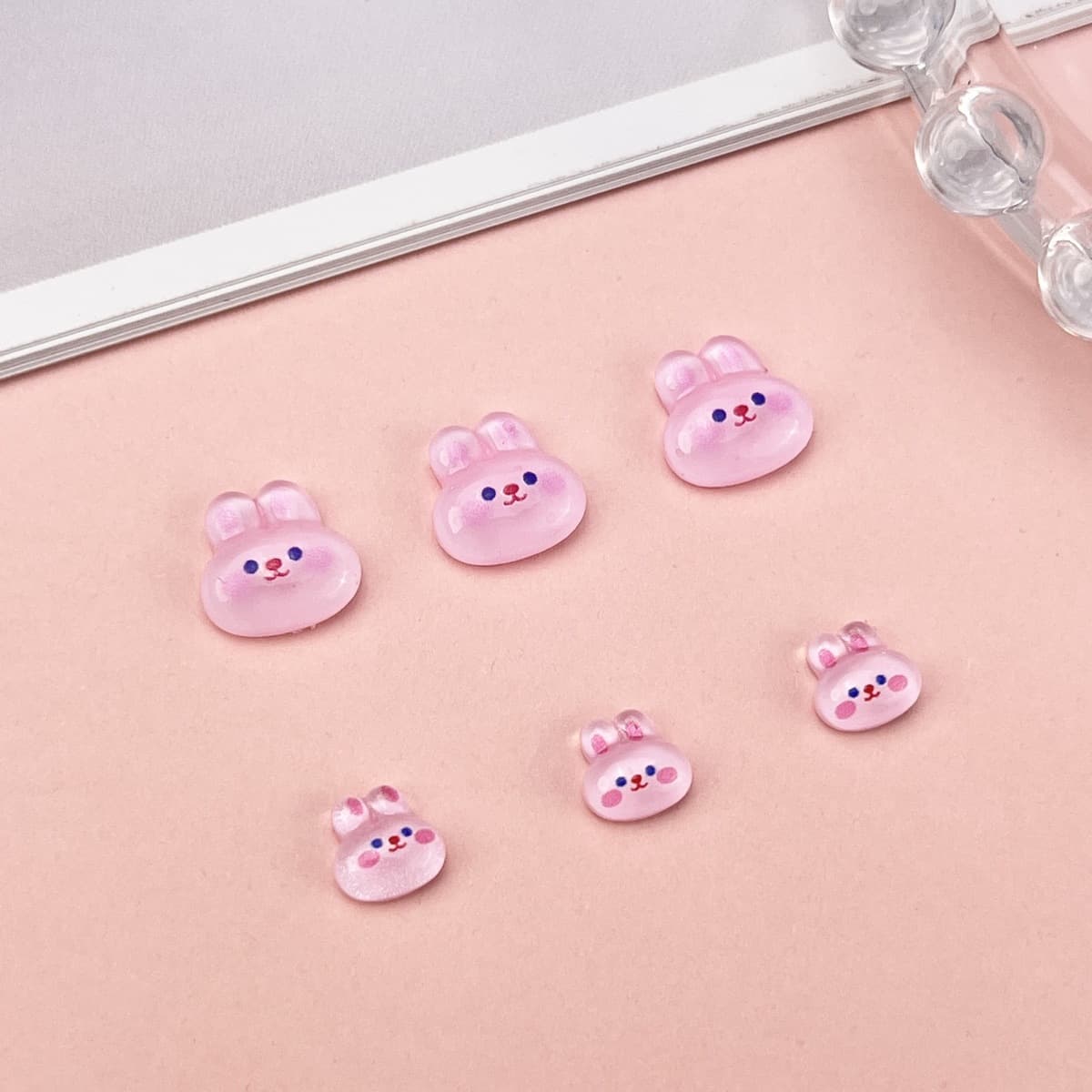 Большие и маленькие мультяшные аксессуары для нейл-арта, милые миниатюрные кролики, бантики, кошки КТ, украшения для...