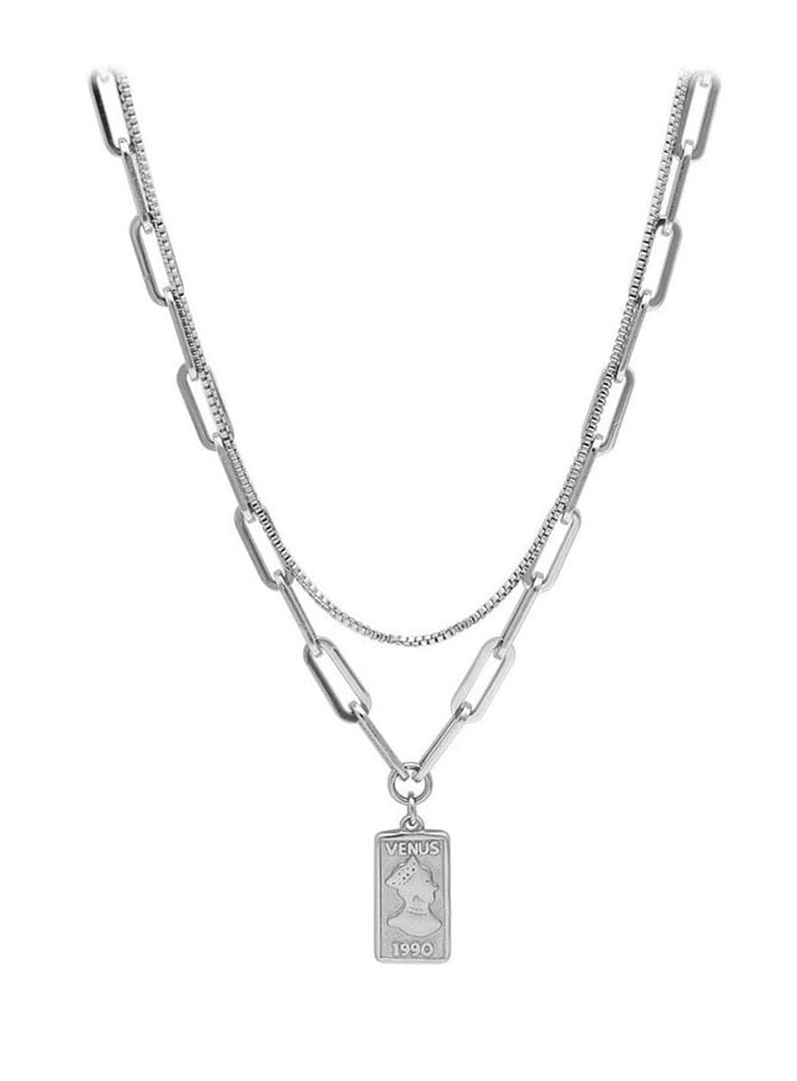 Ожерелье мужская титановая сталь не выцветает минималистские дикие украшения женская цепочка свитера новая модная личность...