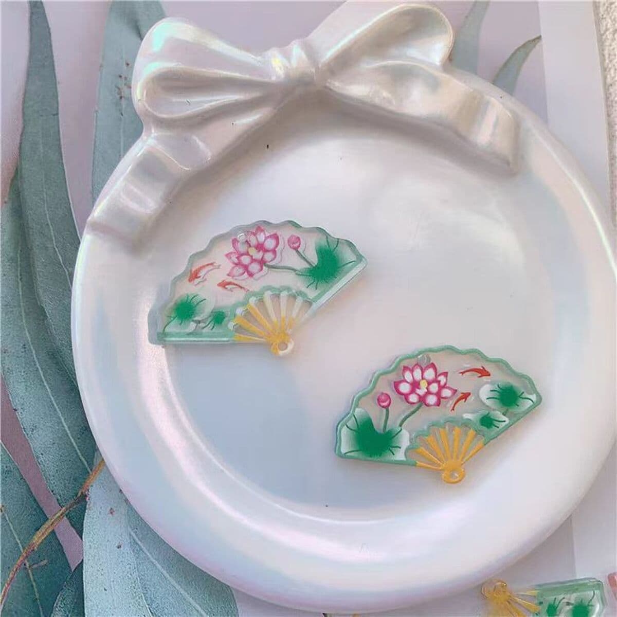 Ацетат новый кулон вентилятор 23*36 мм древний стиль DIY ручной работы