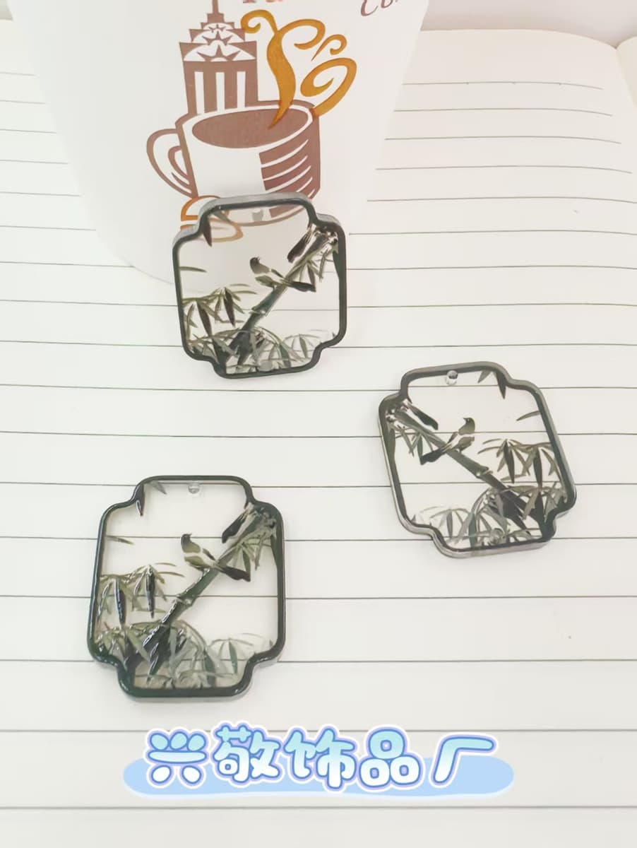 Ацетат новый кулон вентилятор 23*36 мм древний стиль DIY ручной работы