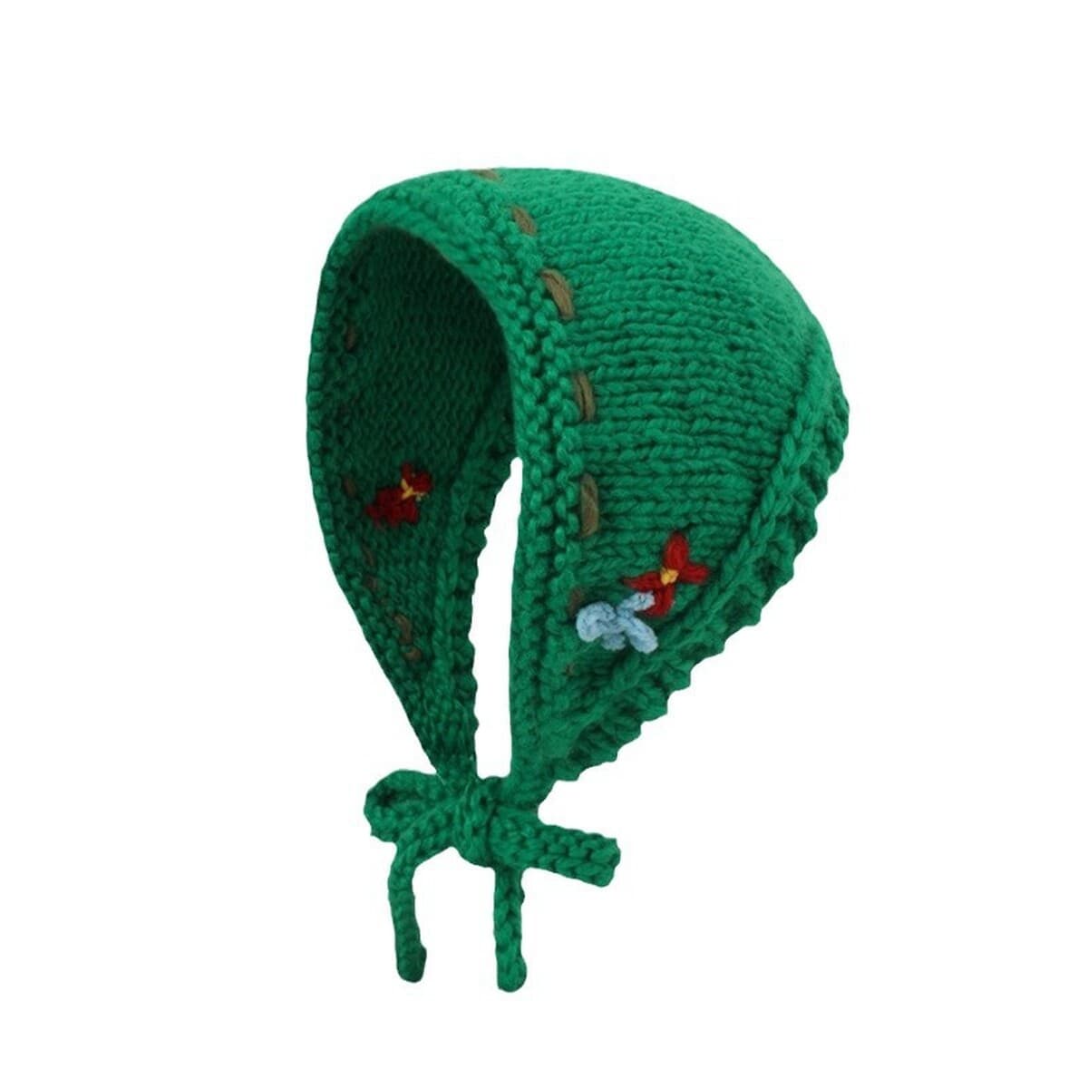 Японский ретро ручной работы трикотажный треугольный шарф женский осень и зима ins сладкие и милые цветы шерстяные тюрбаны