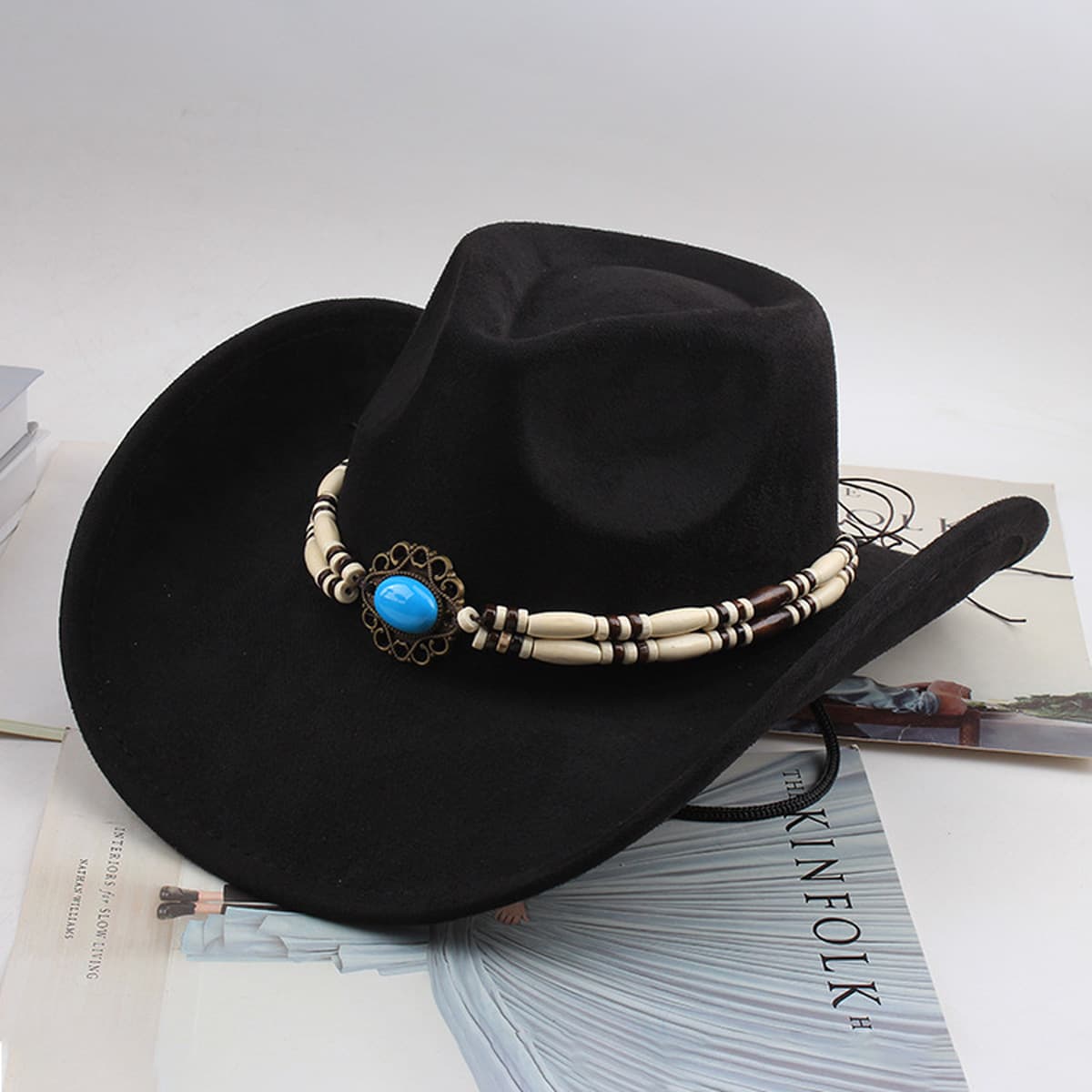 Внешняя торговля Западный джинсовый стиль тибетский бычий аксессуар модный цилиндр