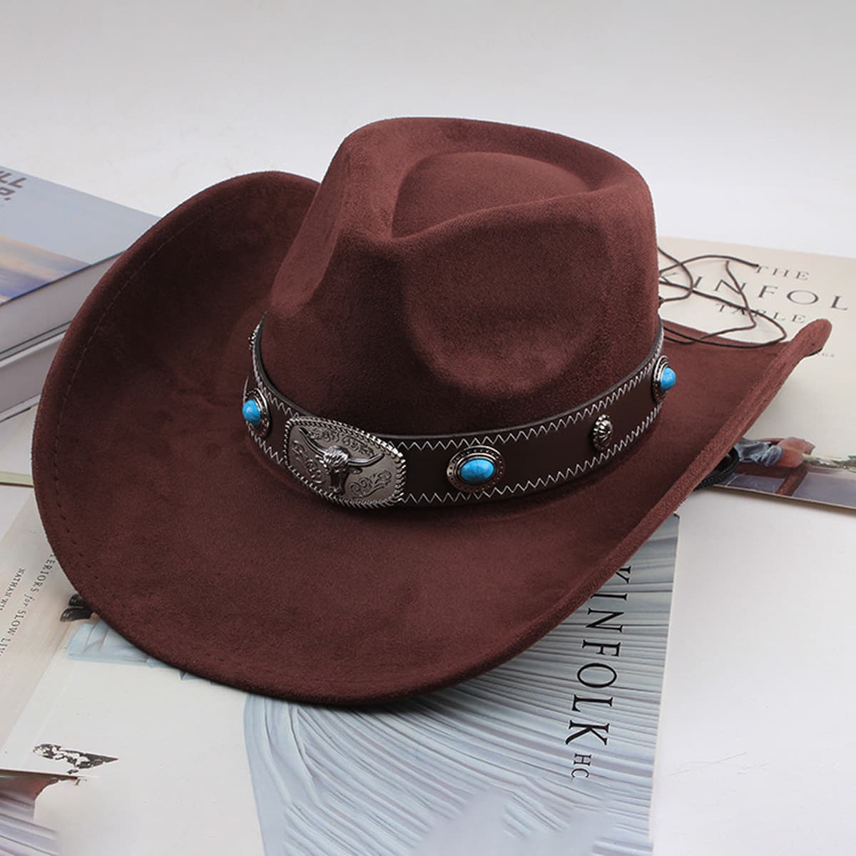 Внешняя торговля Западный джинсовый стиль тибетский бычий аксессуар модный цилиндр