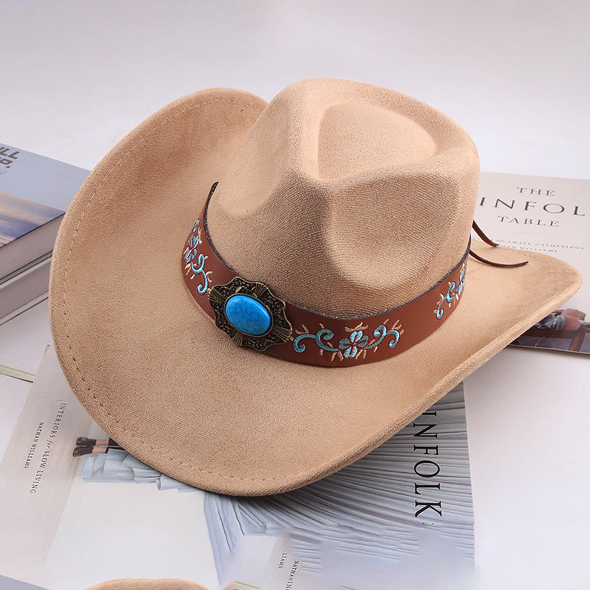 Внешняя торговля Западный джинсовый стиль тибетский бычий аксессуар модный цилиндр