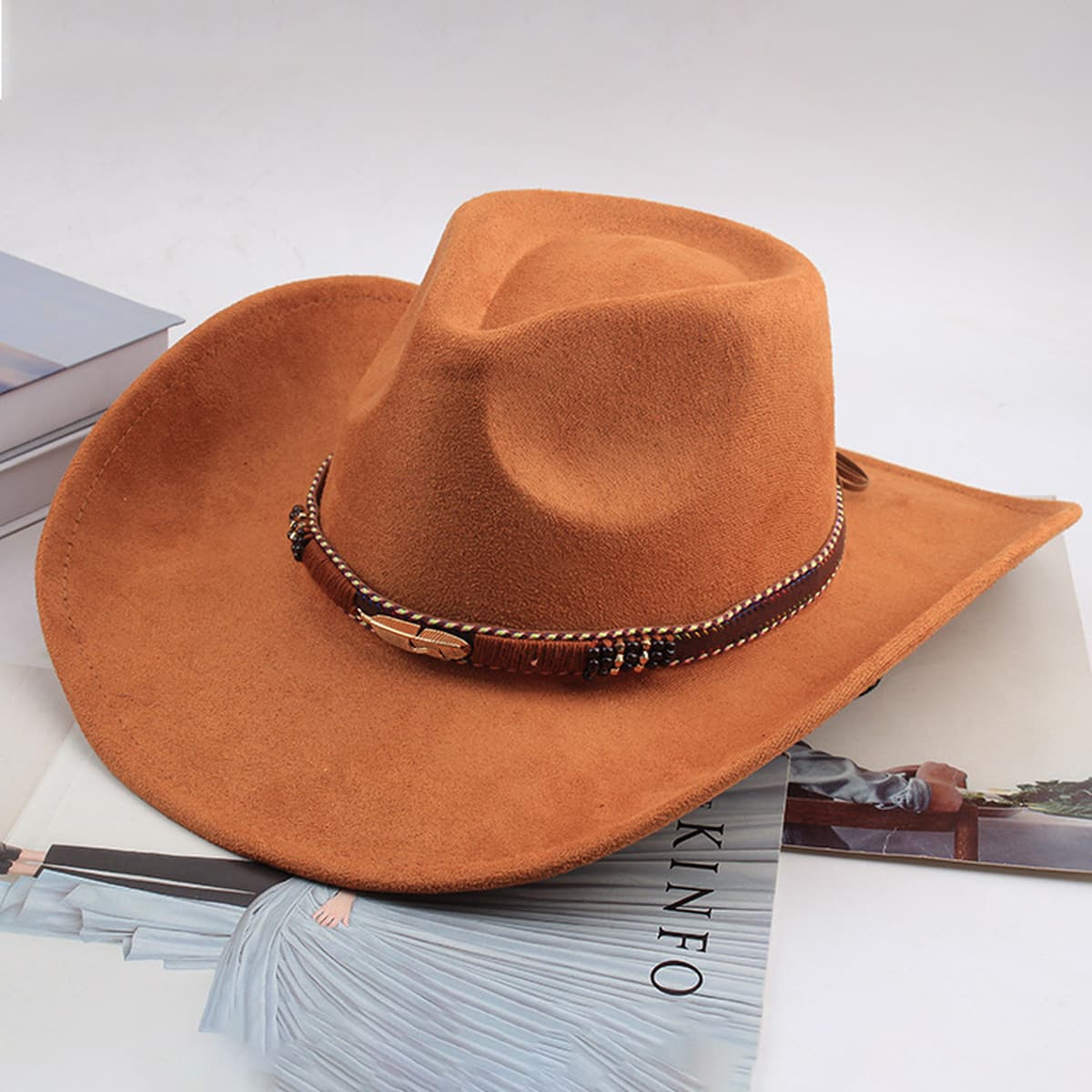 Внешняя торговля Западный джинсовый стиль тибетский бычий аксессуар модный цилиндр