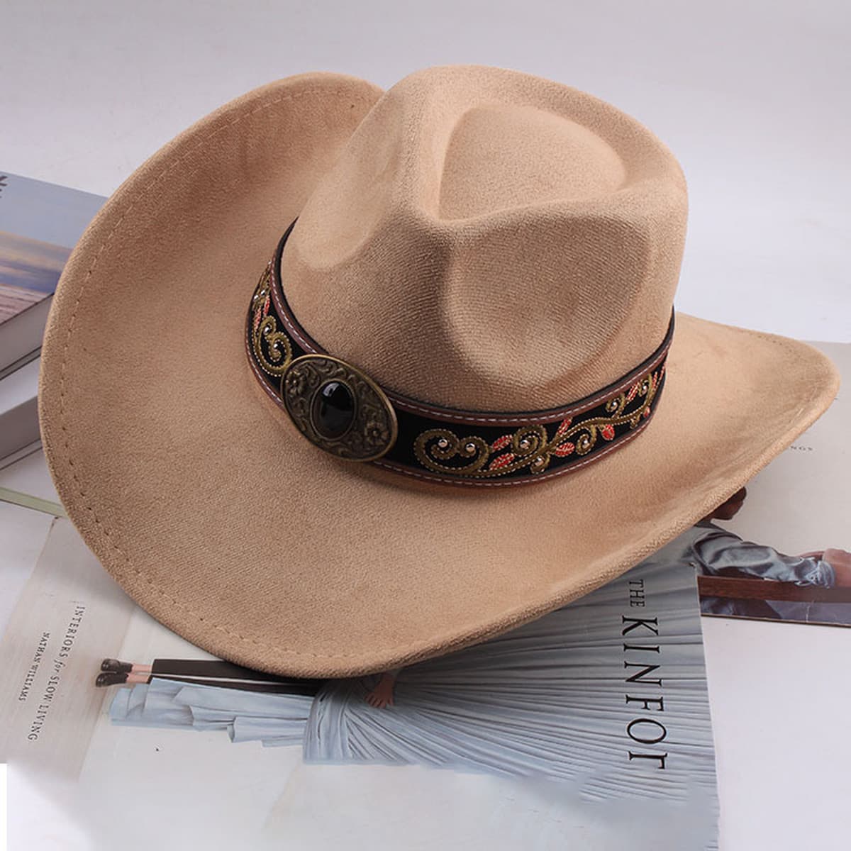 Внешняя торговля Западный джинсовый стиль тибетский бычий аксессуар модный цилиндр