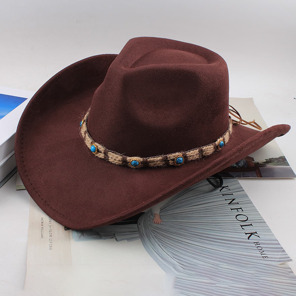 Внешняя торговля Западный джинсовый стиль тибетский бычий аксессуар модный цилиндр