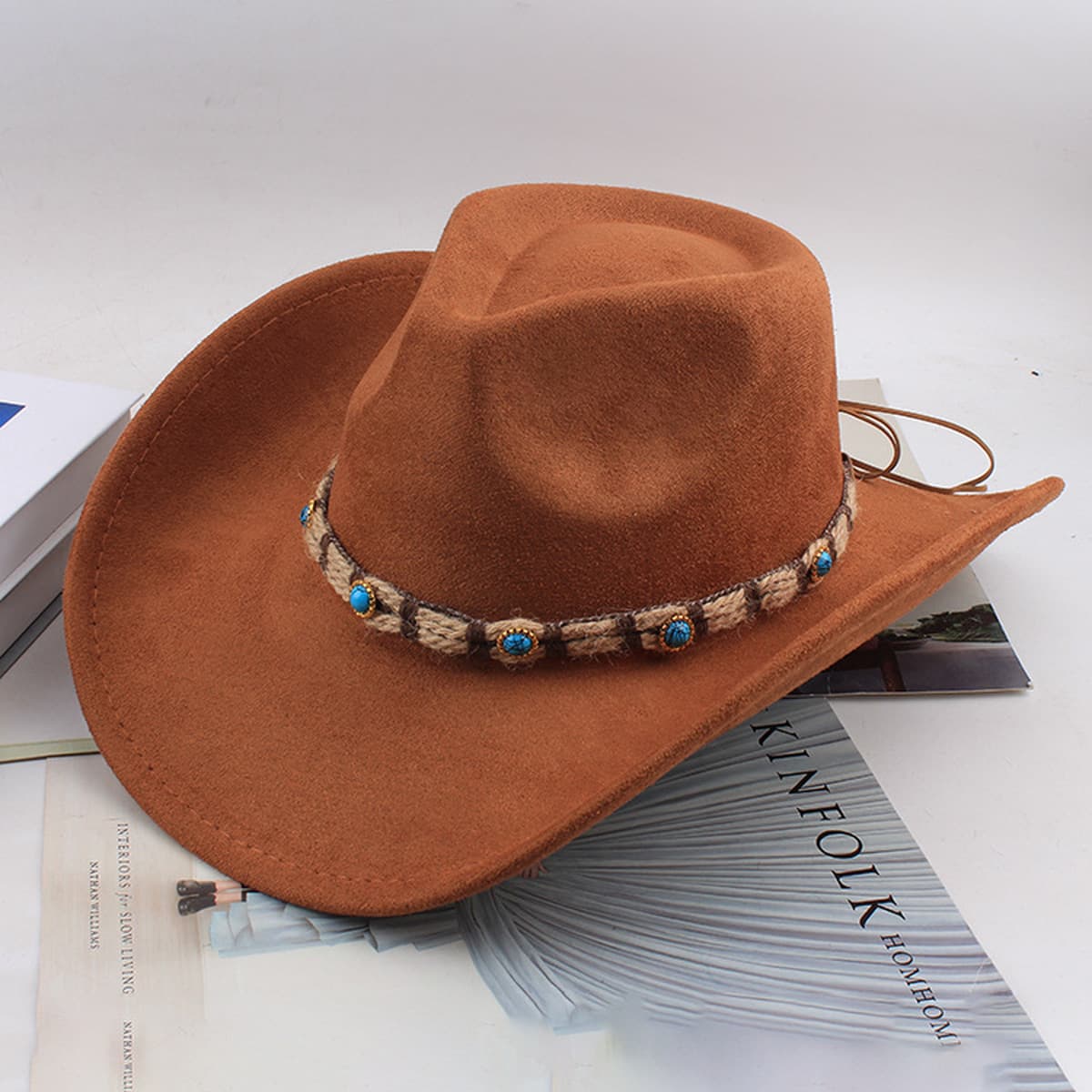 Внешняя торговля Западный джинсовый стиль тибетский бычий аксессуар модный цилиндр