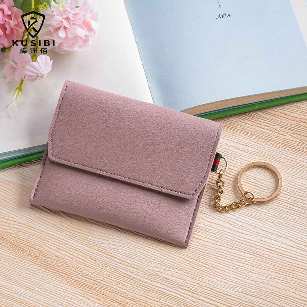 Ультратонкий держатель для визитных карточек с отделением для карт для женщин, компактный мини-кошелек для мелочи,...