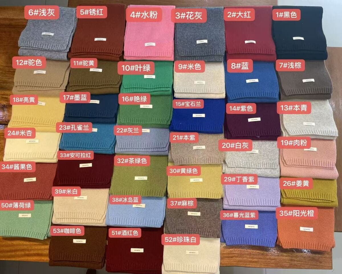 Корейский стиль, новый универсальный однотонный шарф из 100% чистой шерсти, женский осенне-зимний теплый вязаный шарф,...