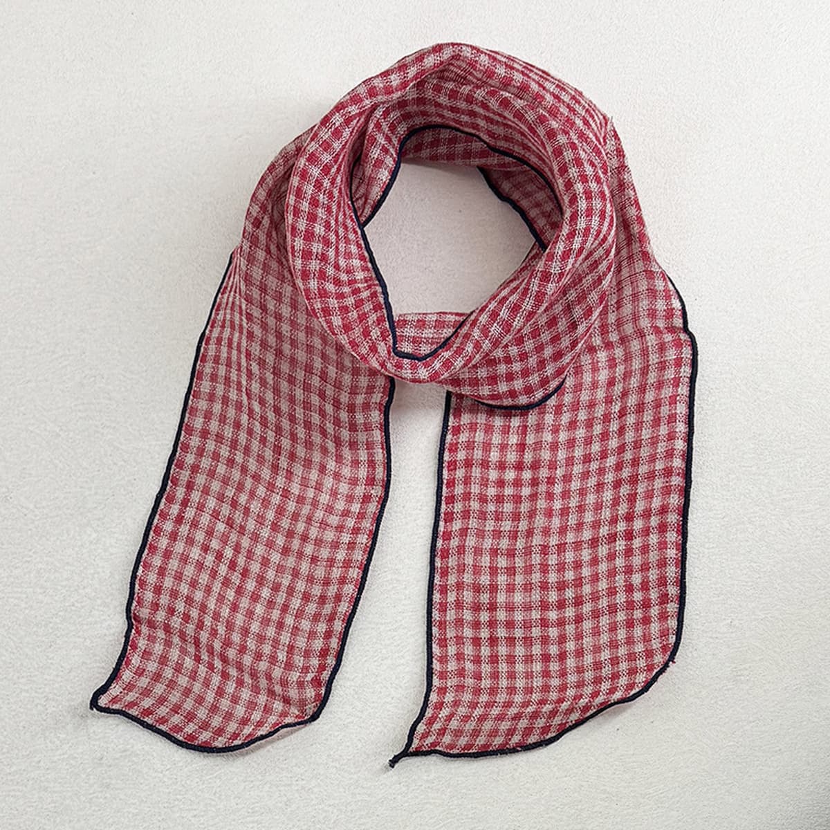 Весна и лето новый ретро льняный маленький длинный шарф