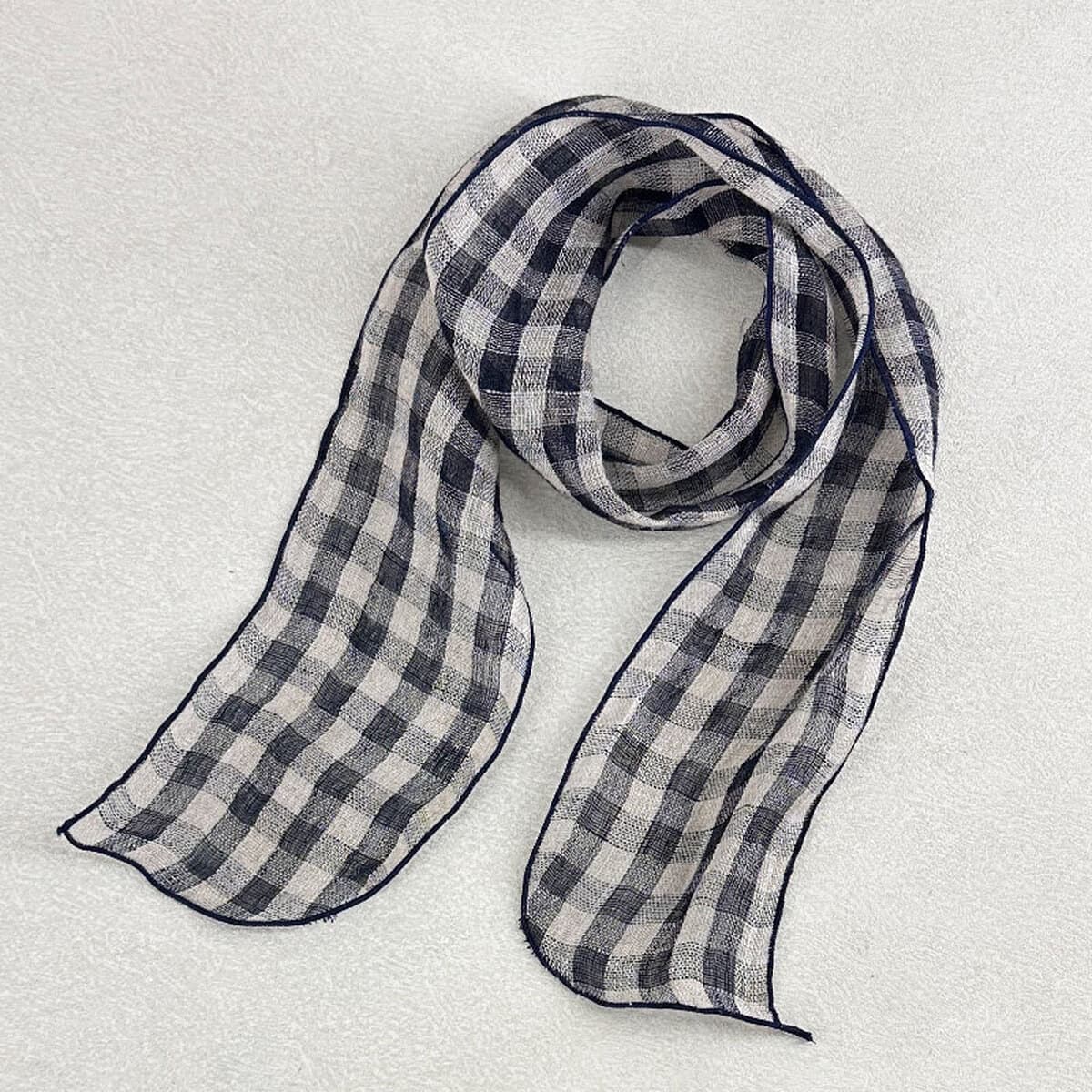 Весна и лето новый ретро льняный маленький длинный шарф