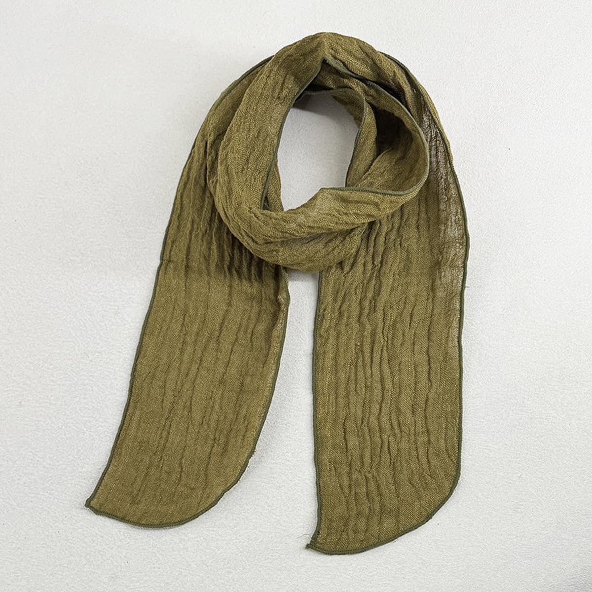 Весна и лето новый ретро льняный маленький длинный шарф