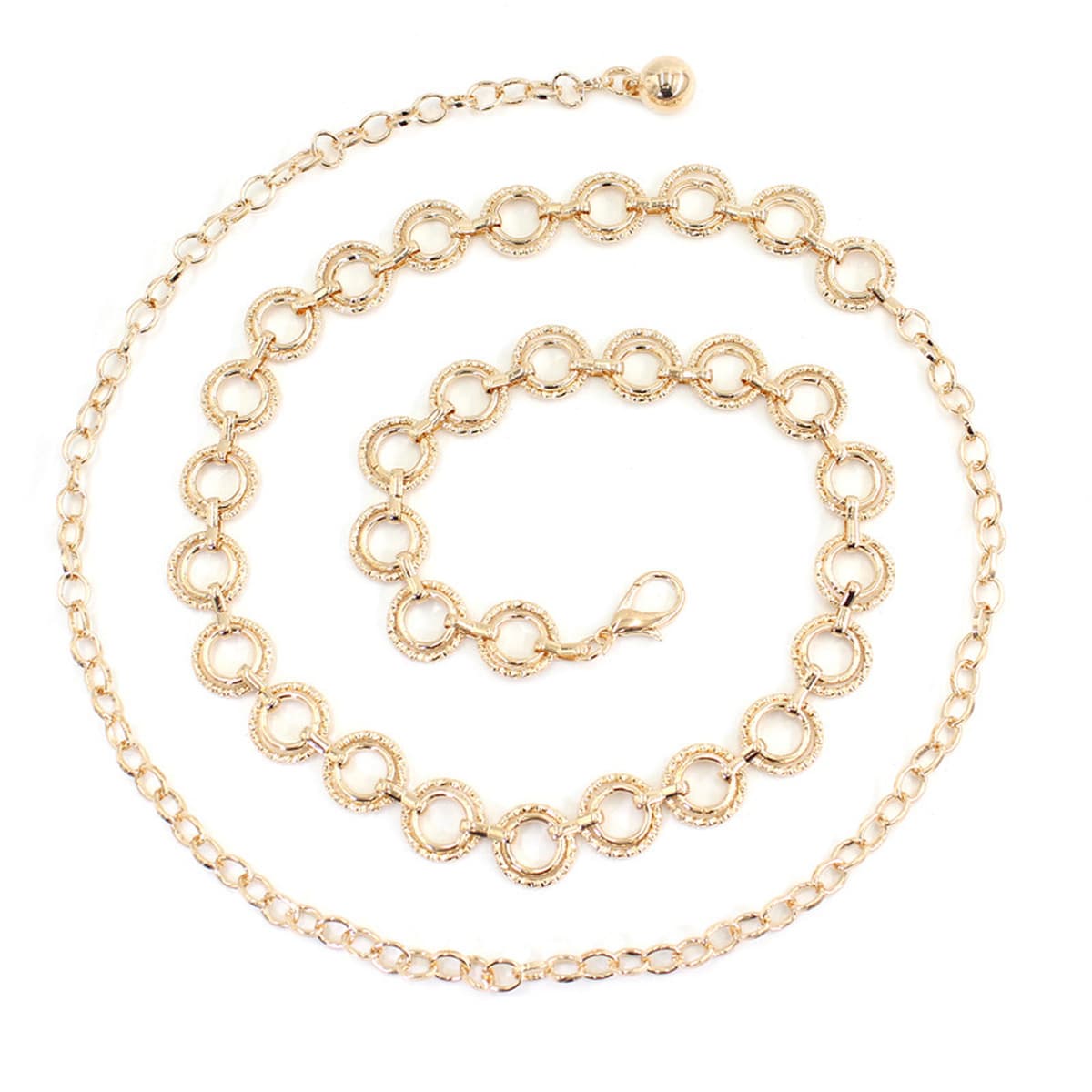 Женская юбка с диким кольцом металлическая цепочка на талии корейские украшения костюм платье тонкий пояс Регулируемый...