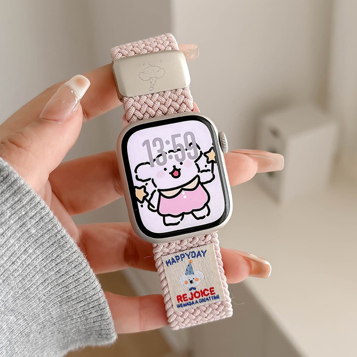 Ремешок для Apple Watch S10, iWatch 11, Apple Watch 9, магнитный, нейлоновый, спортивный, с рисунком таксы