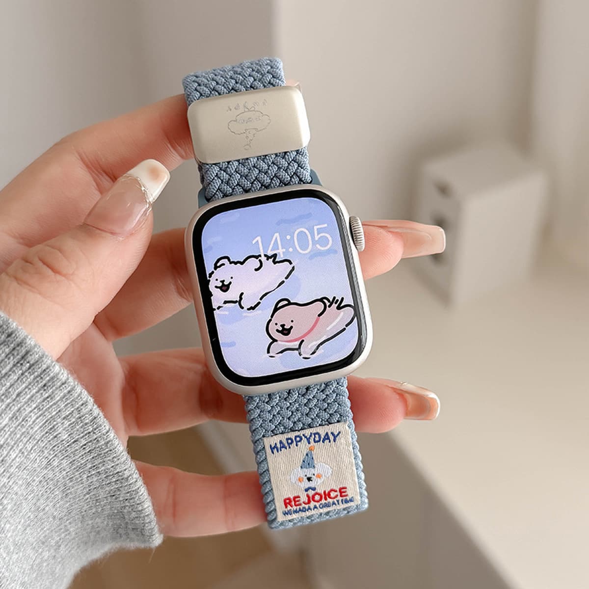 Ремешок для Apple Watch S10, iWatch 11, Apple Watch 9, магнитный, нейлоновый, спортивный, с рисунком таксы