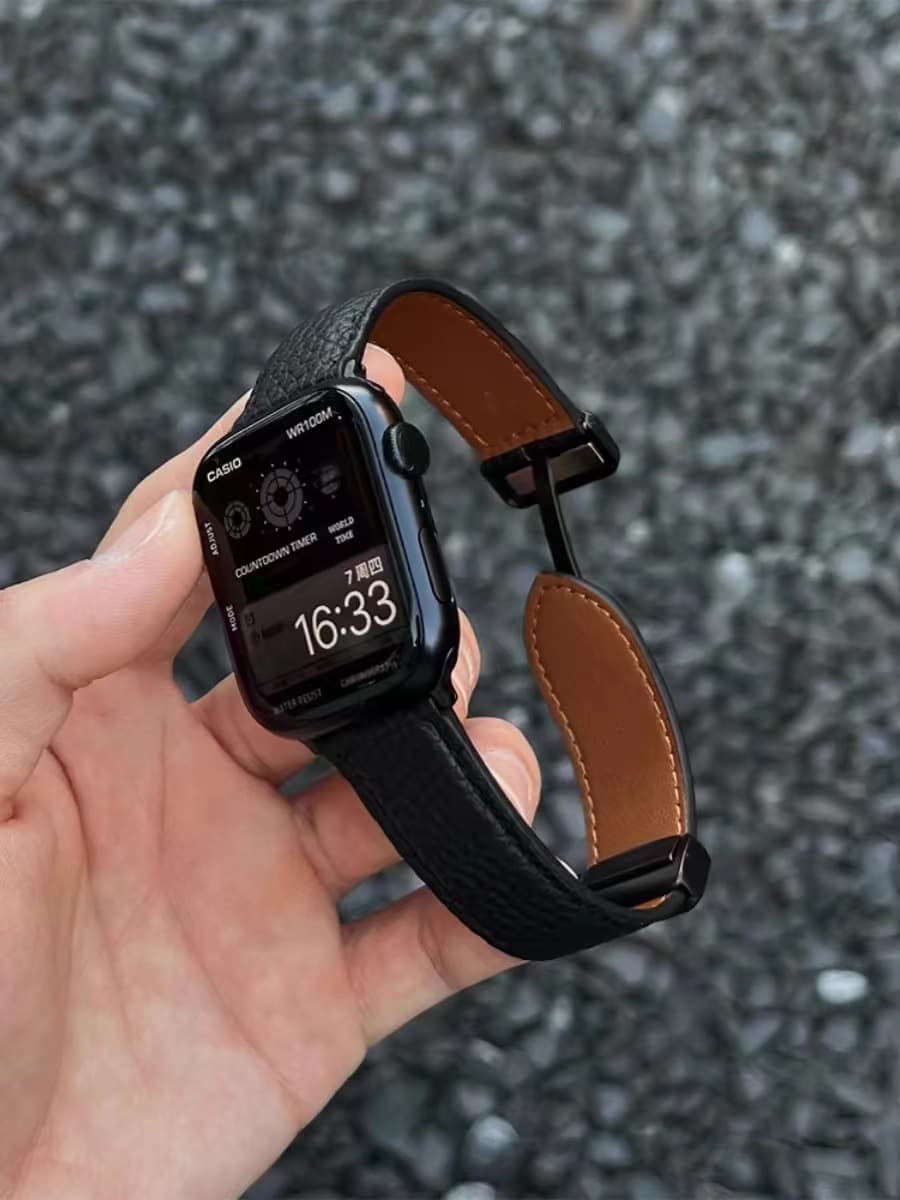 Для Apple Watch AppleWatch456iwatch78910se Личи кожаный магнитный отсосной ремень