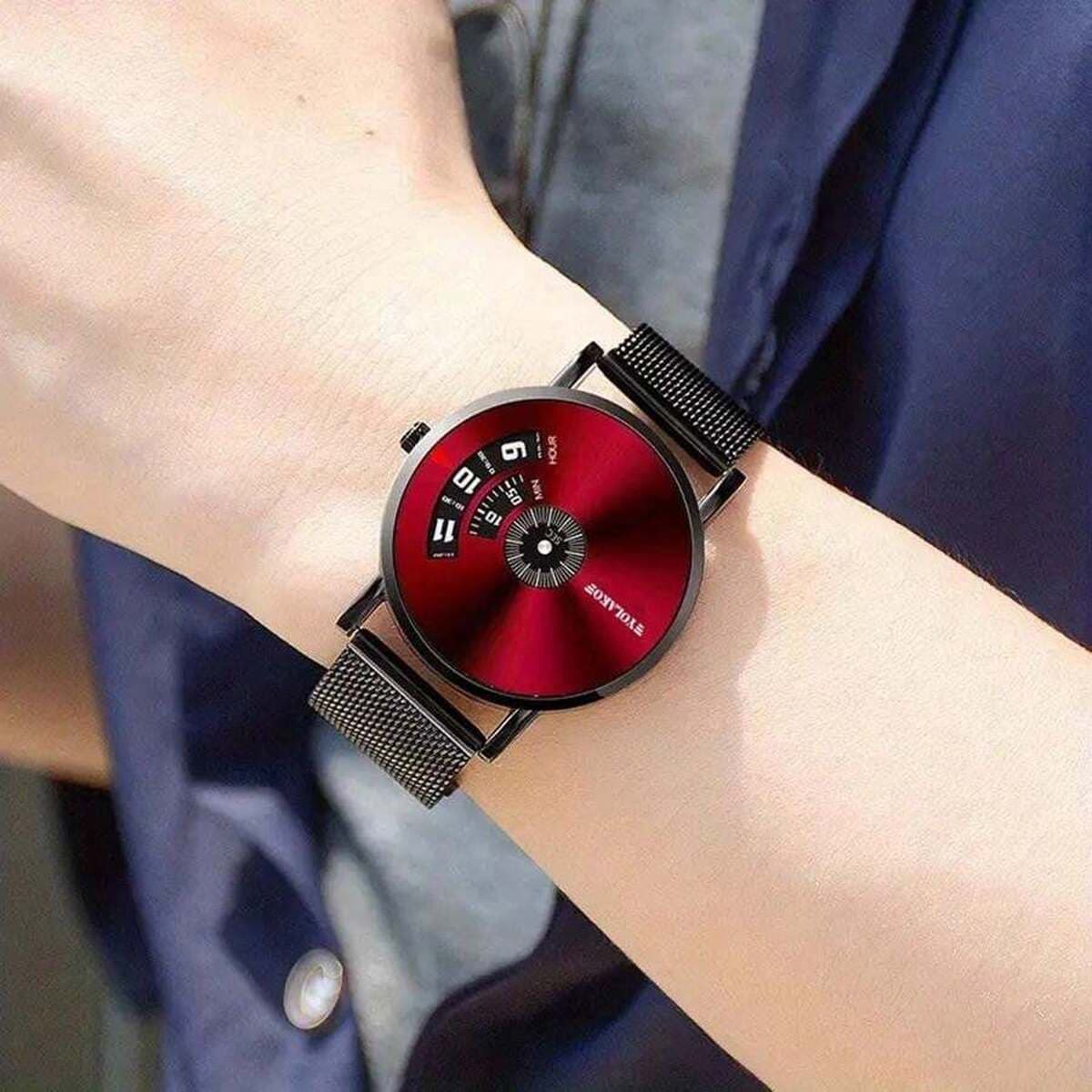 Один из поколения в поколение автоматических часов мужской сетчатый ремень подлинная новая концепция ультратонкие креативные...