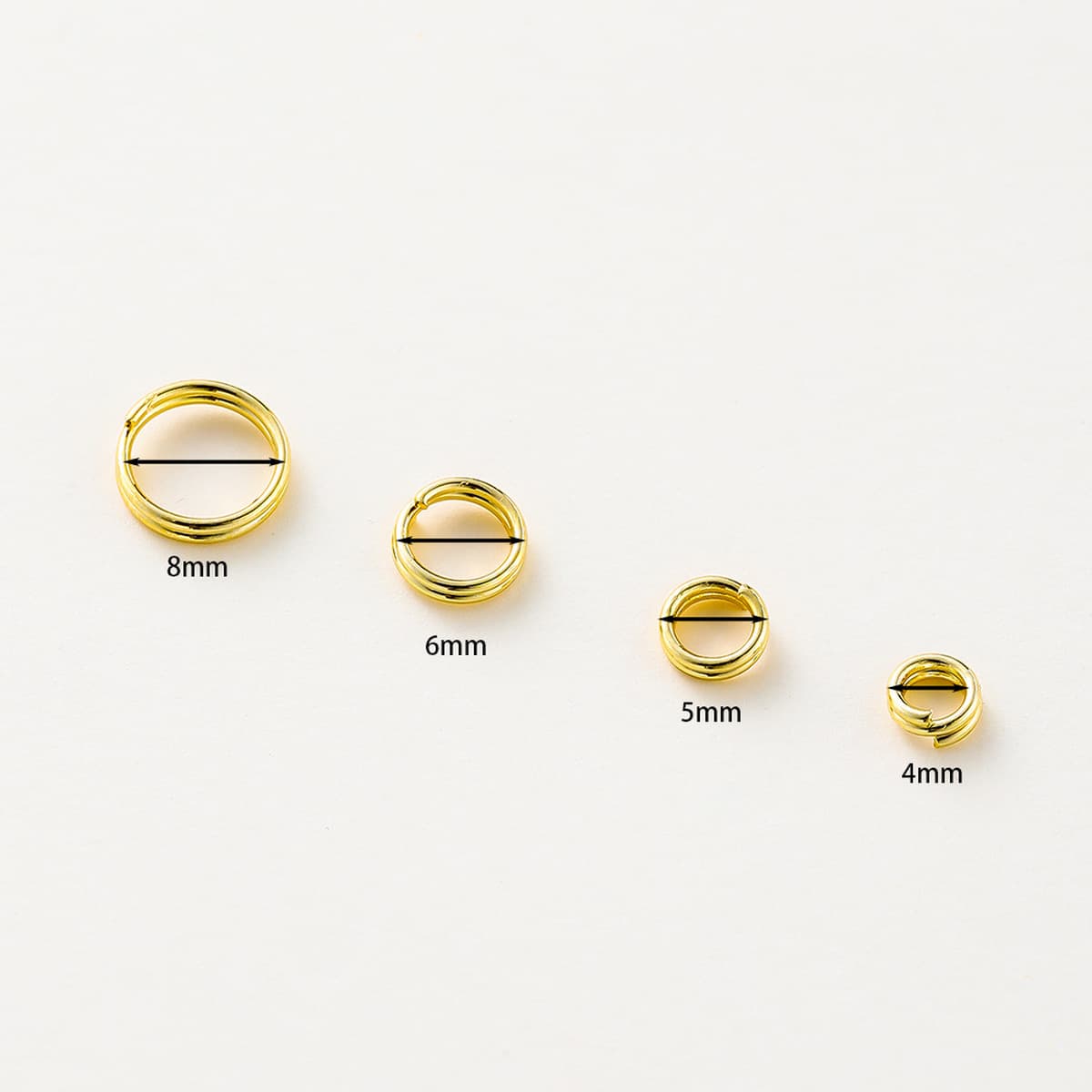 Двойное кольцо 14k18k медное покрытие цвет сохраняет настоящее золото DIY ювелирные аксессуары соединительное Открытое...