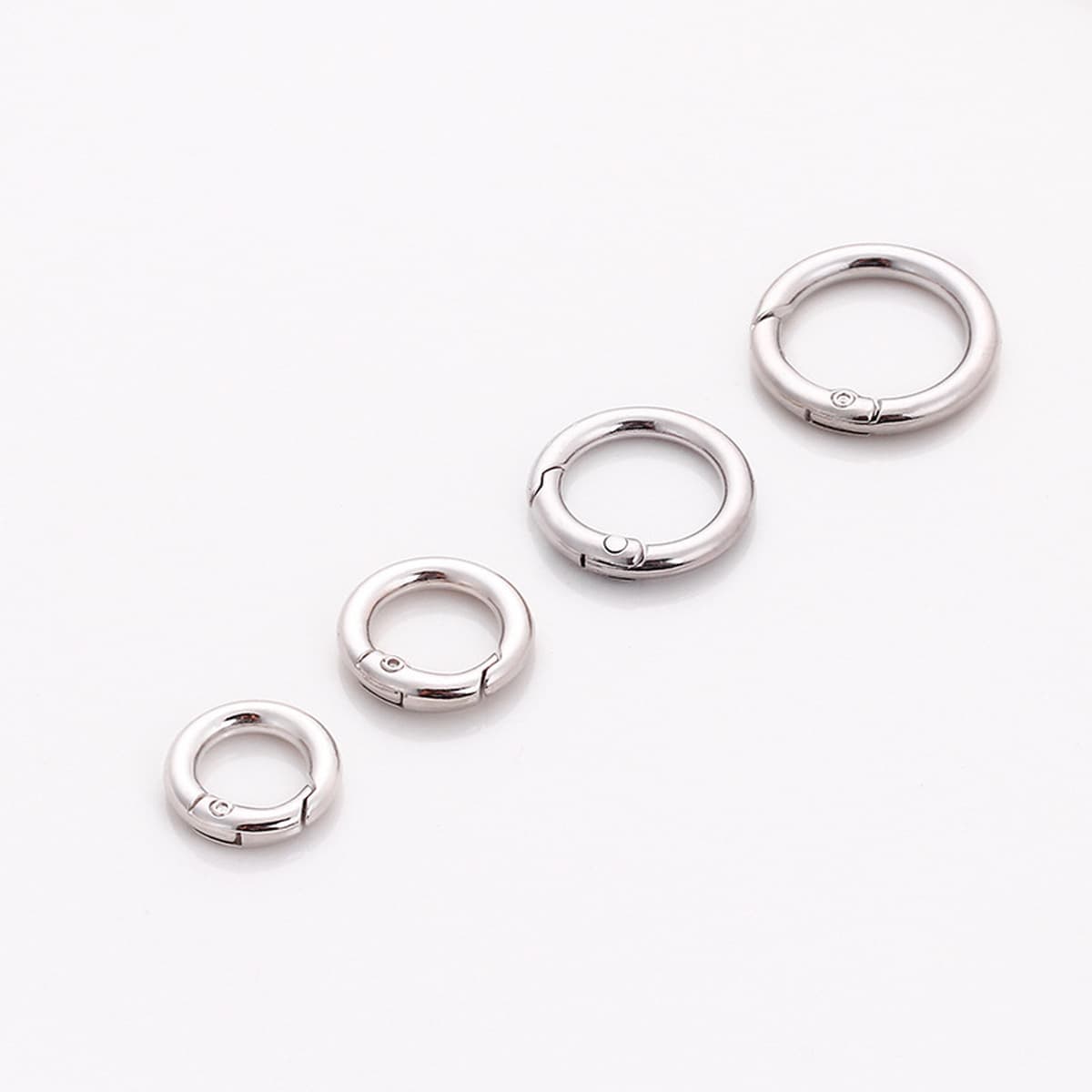 Цинковый сплав пружинного кольца спот открывное кольцо гальваника брелок чехол для одежды Круглые застежки ювелирные...