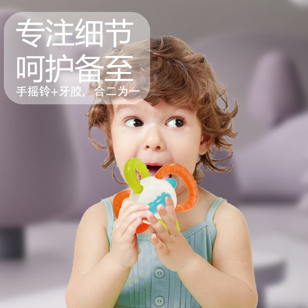 Новая игрушка-погремушка для новорожденных, мягкий резиновый мячик для прорезывания зубов, тренировки захвата, подвеска для...