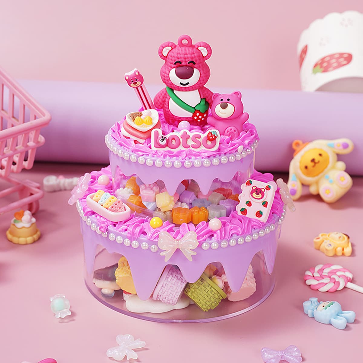 Детский diy крем-клей торт коробка для хранения креативные настольные украшения для детей родитель-ребенок ручной работы...