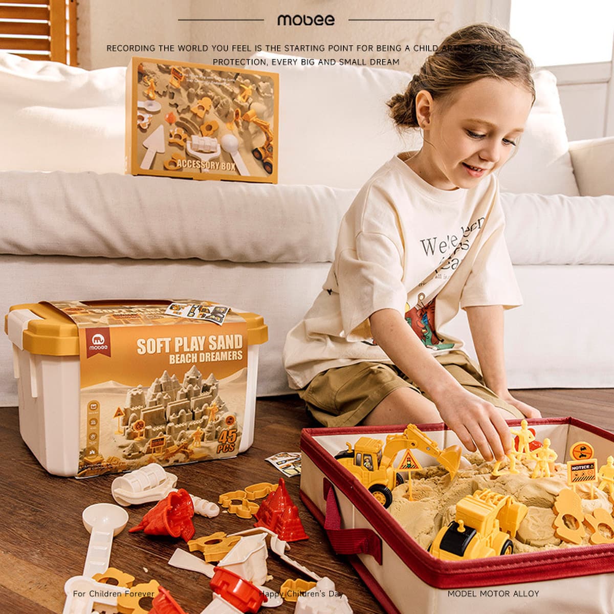 Подарочная коробка Mobee Space Sand, легко формируемая антипригарная безопасная игрушка для игры в песок, детский подарок на...
