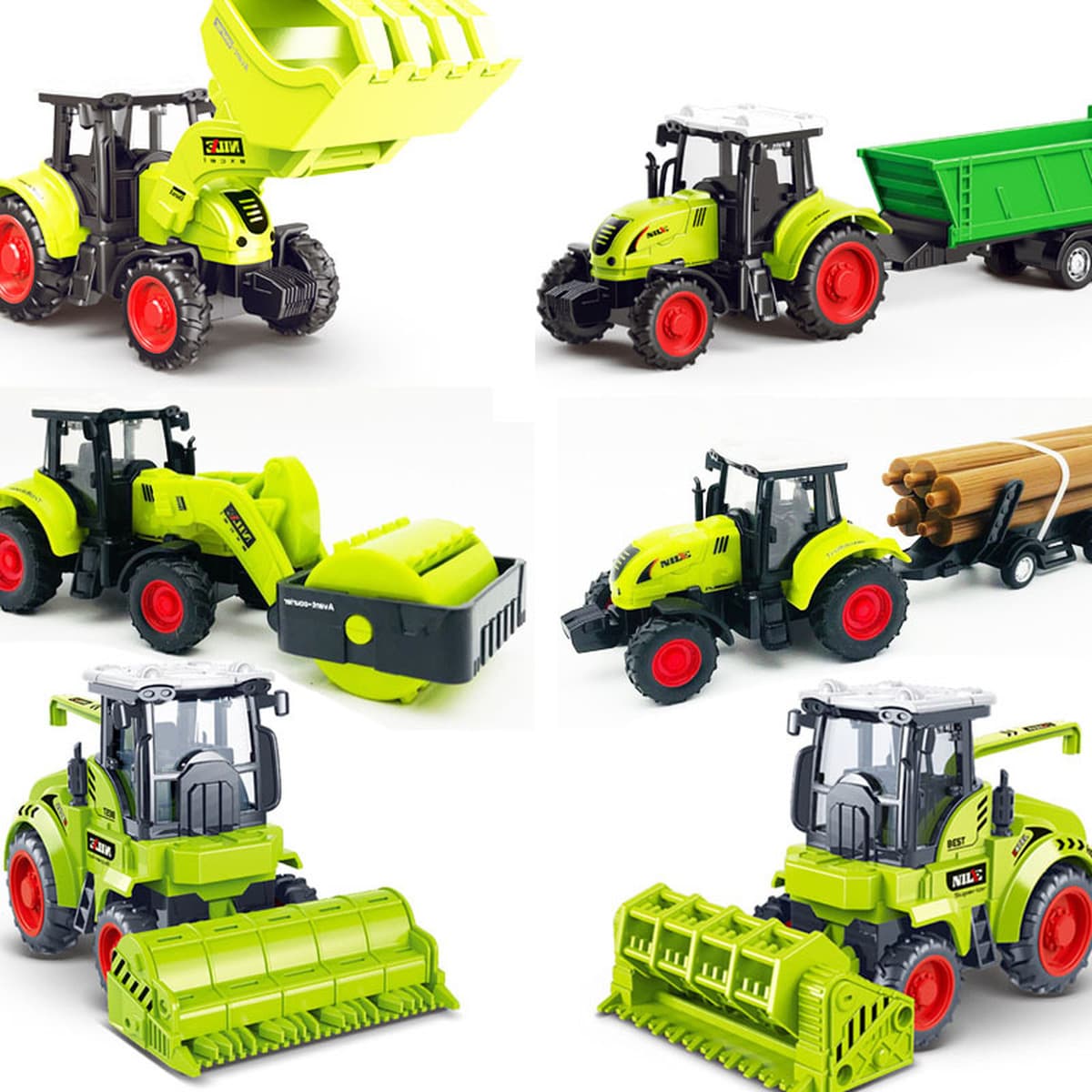 Съемная строительная машина Сельскохозяйственный автомобиль прицеп для детей инерционный трактор игрушечный автомобиль...