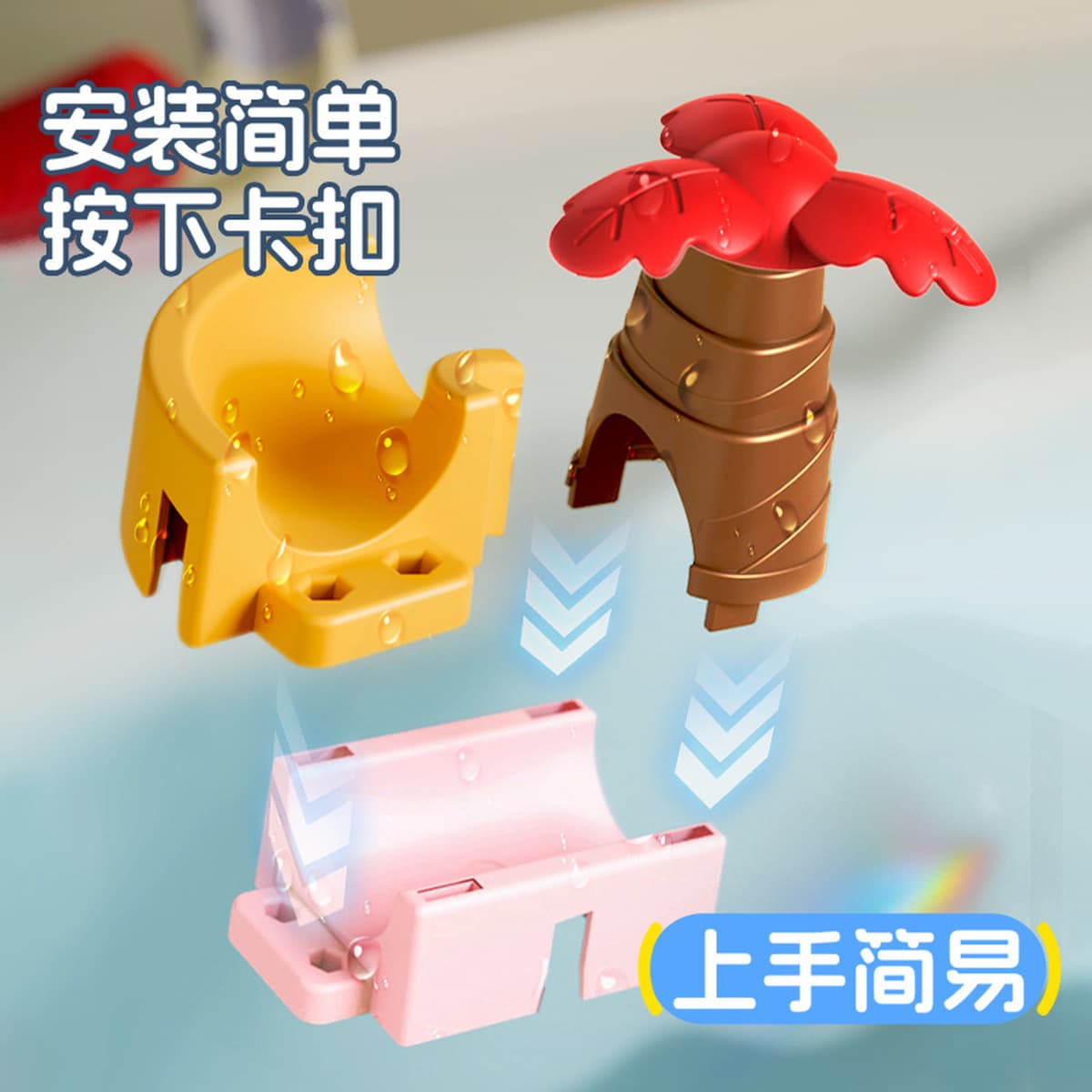 Детская летняя водная горка для парка, материал ABS, игрушки для ванной комнаты 0-3 лет, популярный стиль для...