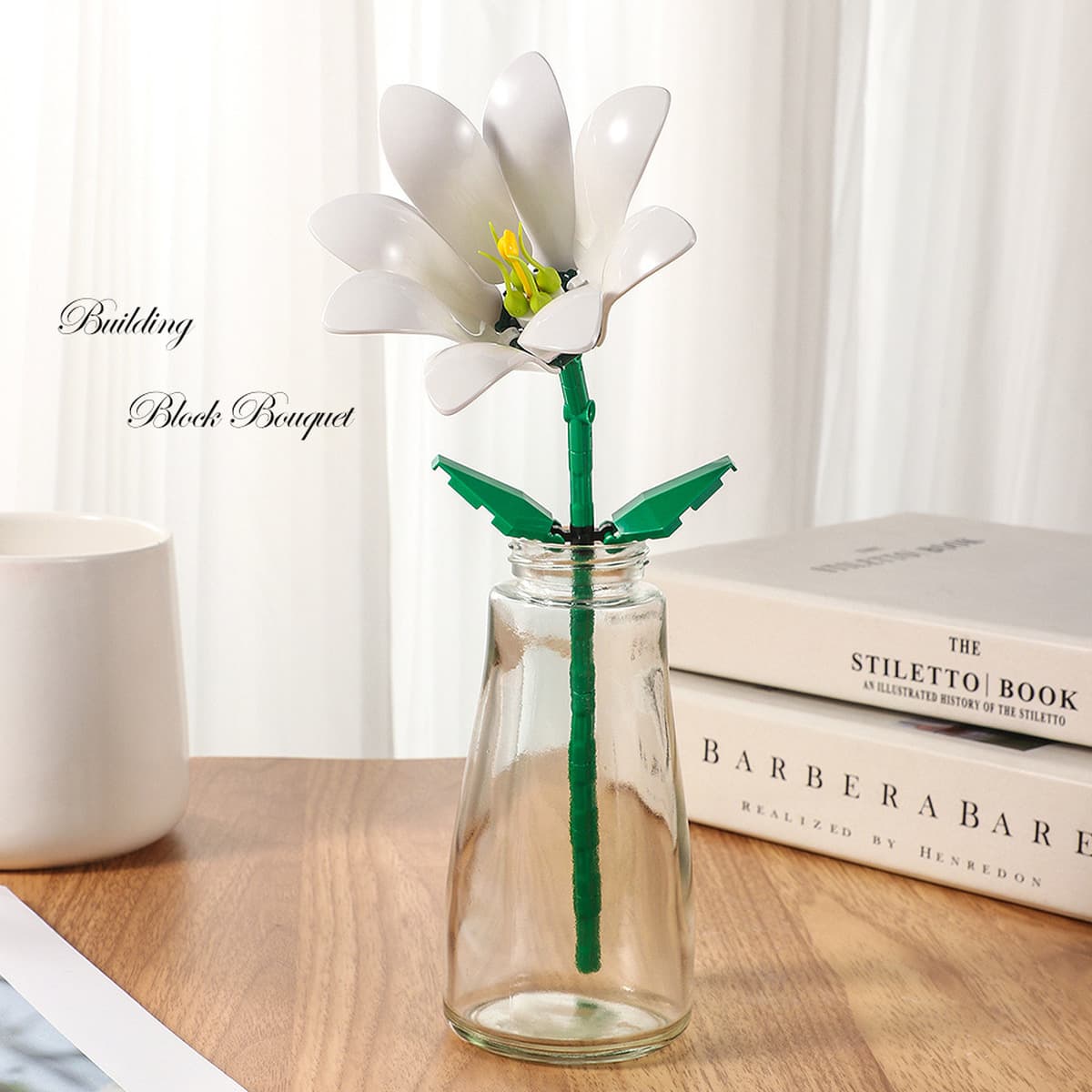 Совместим с микрочастикулой LEGO, вечный цветок, День святого Валентина, День учителя, роза, строительные блоки, цветочные...