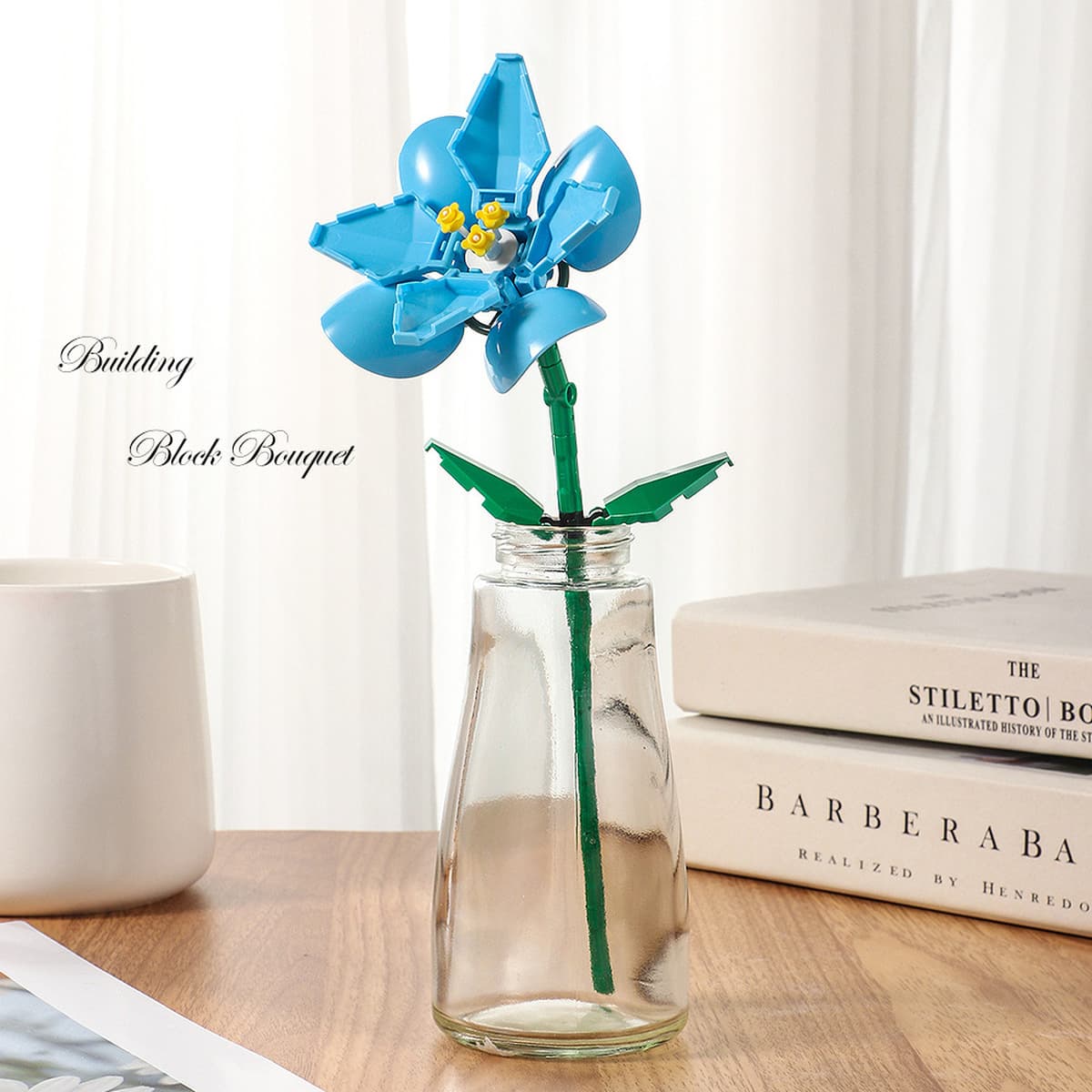 Совместим с микрочастикулой LEGO, вечный цветок, День святого Валентина, День учителя, роза, строительные блоки, цветочные...