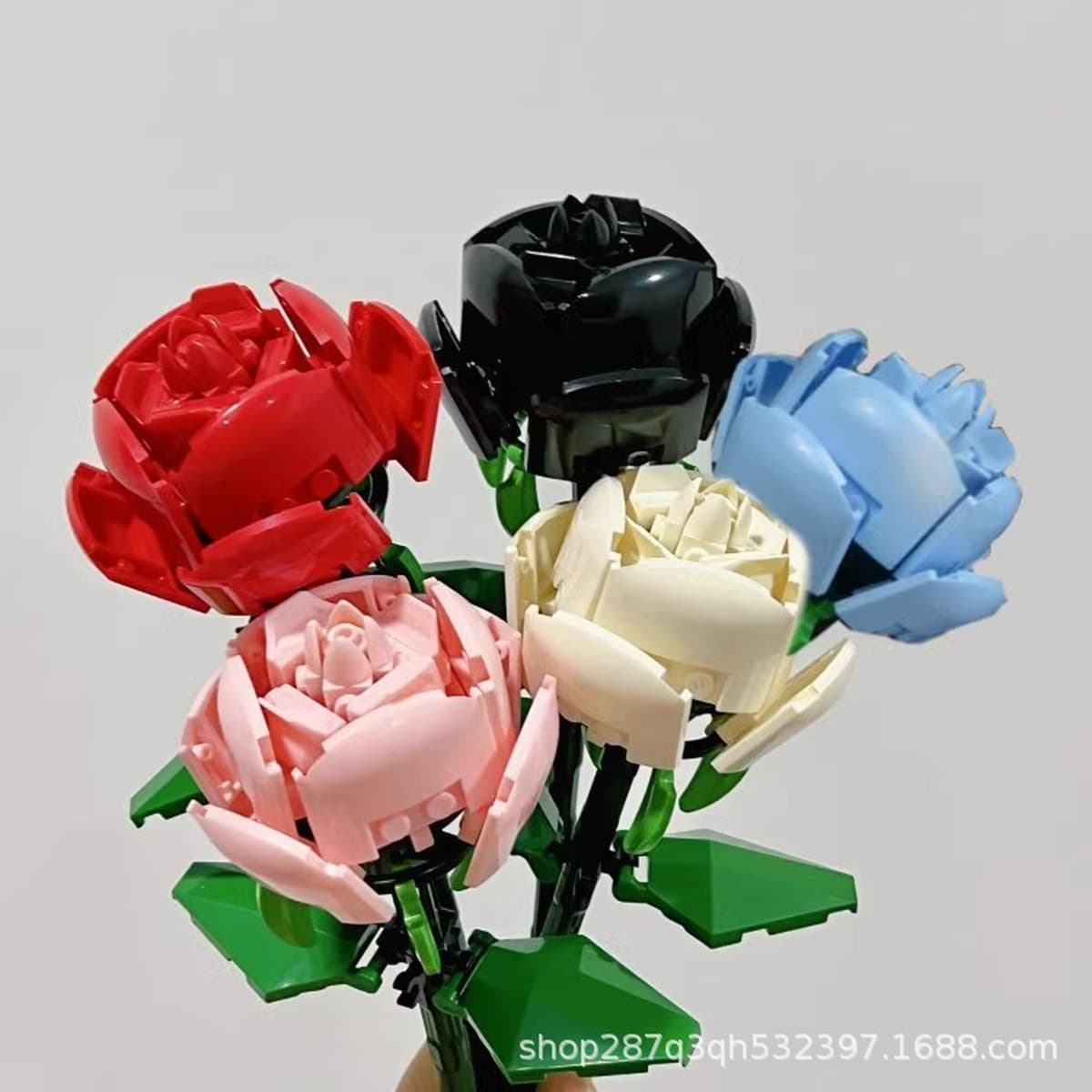 Розовые строительные блоки совместимы с LEGO головоломка собрать игрушки для девочек Вечная жизнь букет для девочек День...