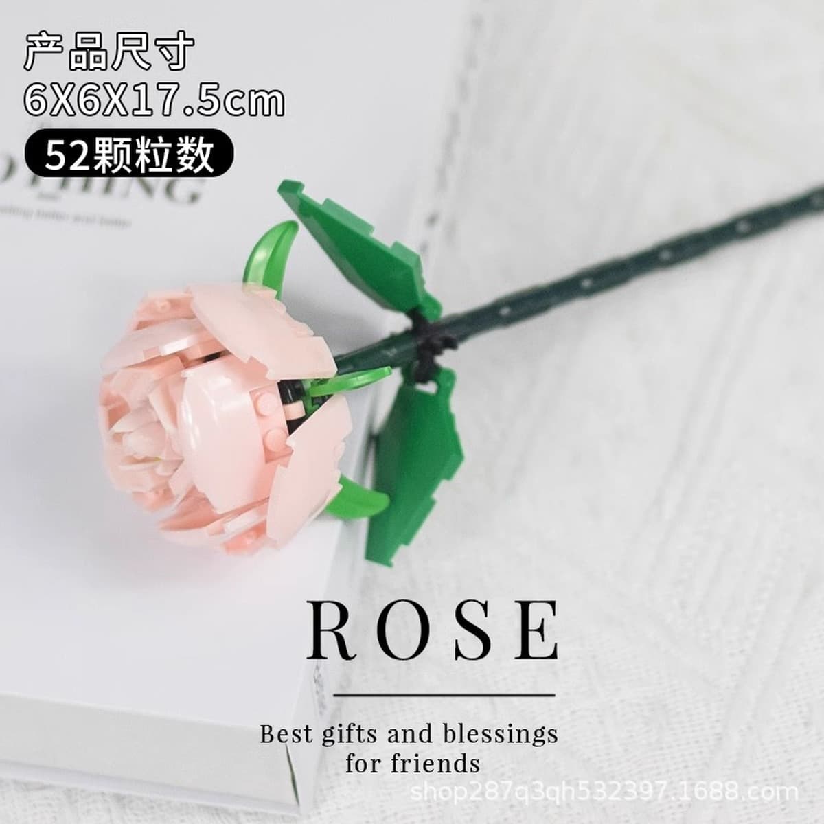 Розовые строительные блоки совместимы с LEGO головоломка собрать игрушки для девочек Вечная жизнь букет для девочек День...